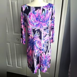 Lilly Pulitzer Long Sleeve Dress - Pink and Blue Floral